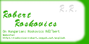 robert roskovics business card